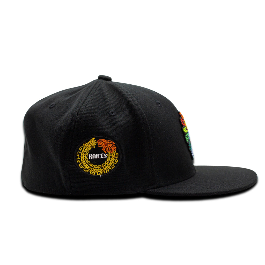 GORRA PLANA NEGRA | CABEZA DE QUETZAL - Huari MX