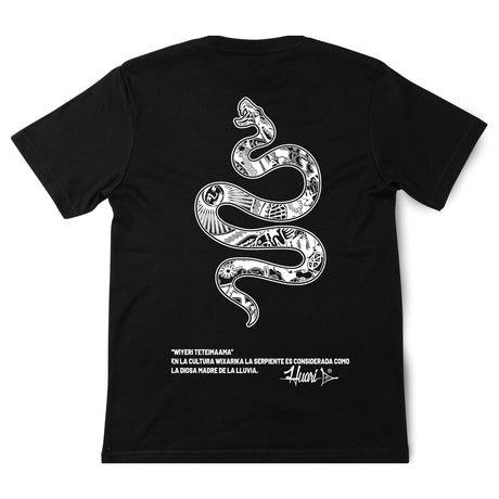 PLAYERA NEGRA | SERPIENTE BLANCA - Huari MX