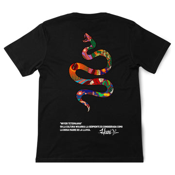 PLAYERA NEGRA | SERPIENTE COLORES - Huari MX
