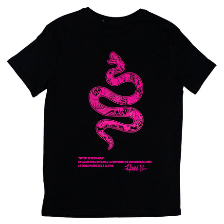 PLAYERA NEGRA | SERPIENTE ROSA - Huari MX